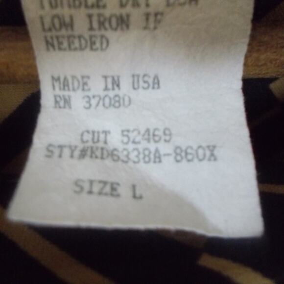 Vintage Giorgio Fiorliri Black  & Tan Abstract Print Dress Sz Large - Picture 5 of 7